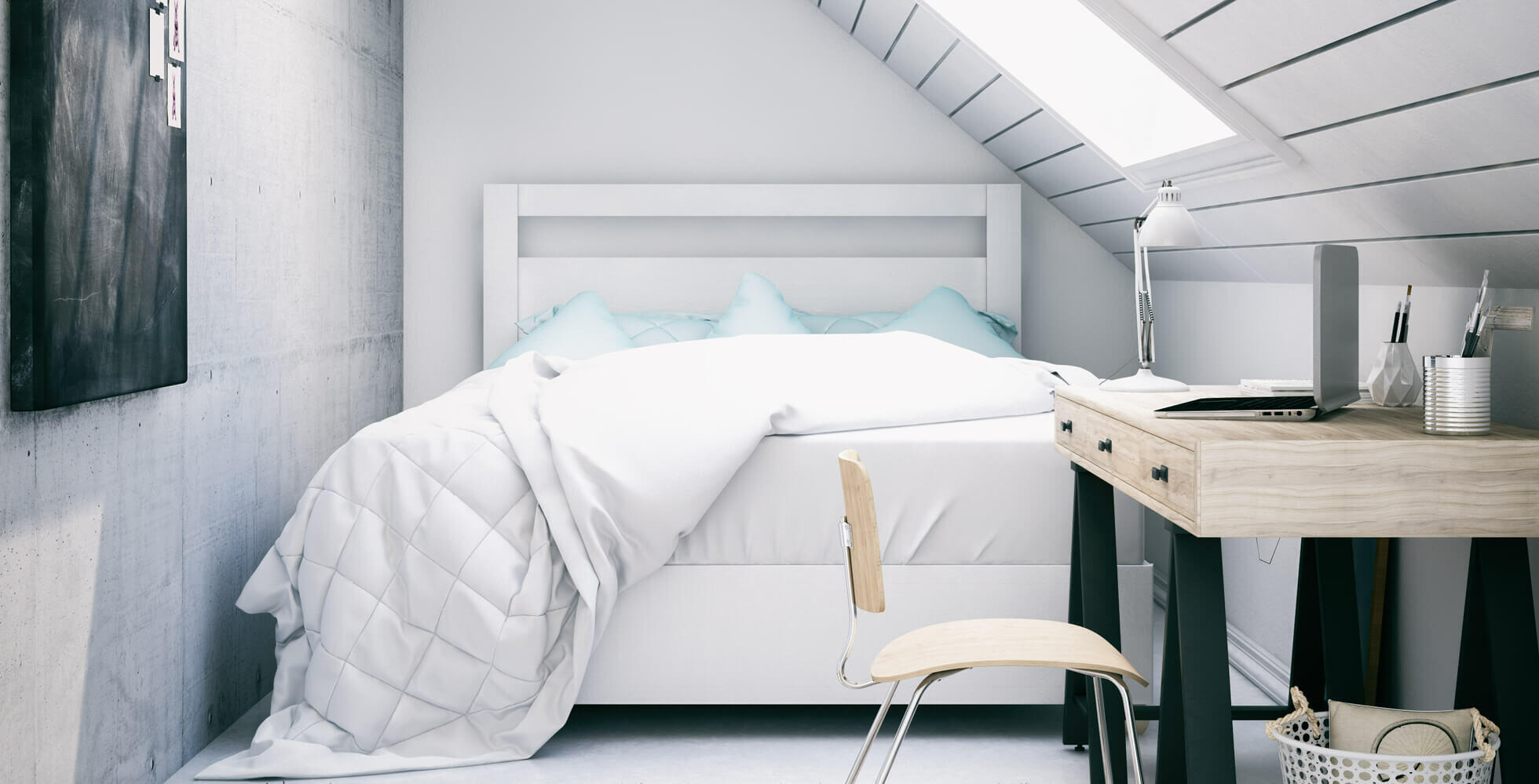 petite chambre mansardée avec velux