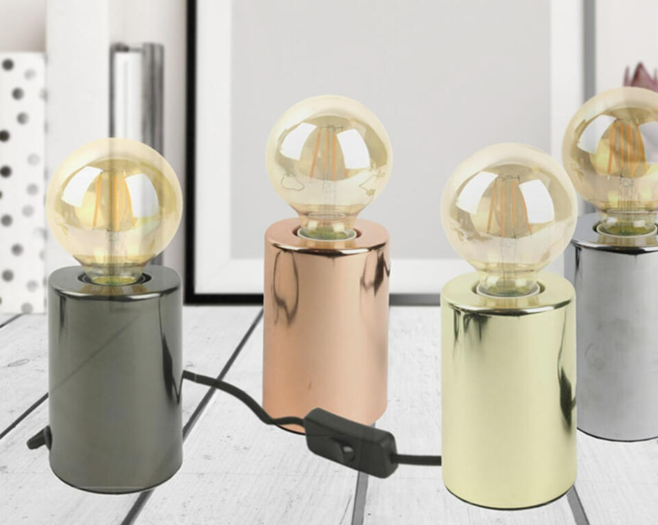 petite lampe rétro avec ampoule boule