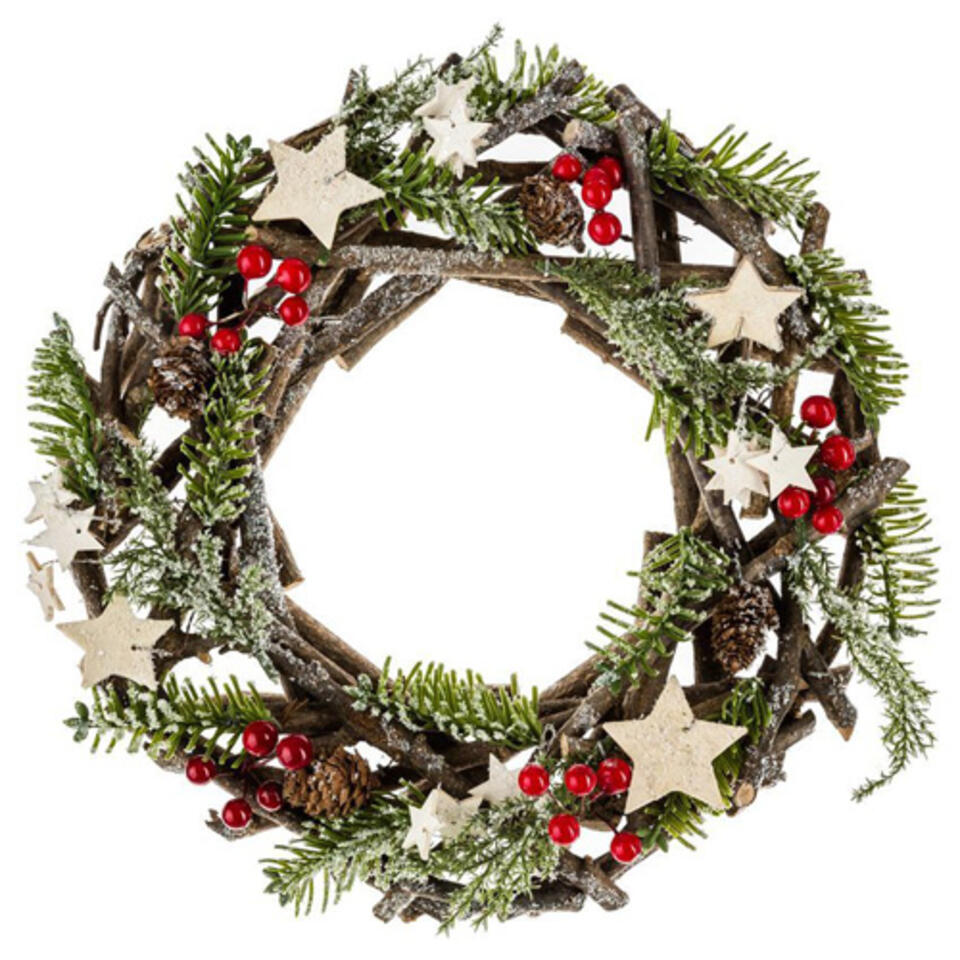 couronne de Noël en bois