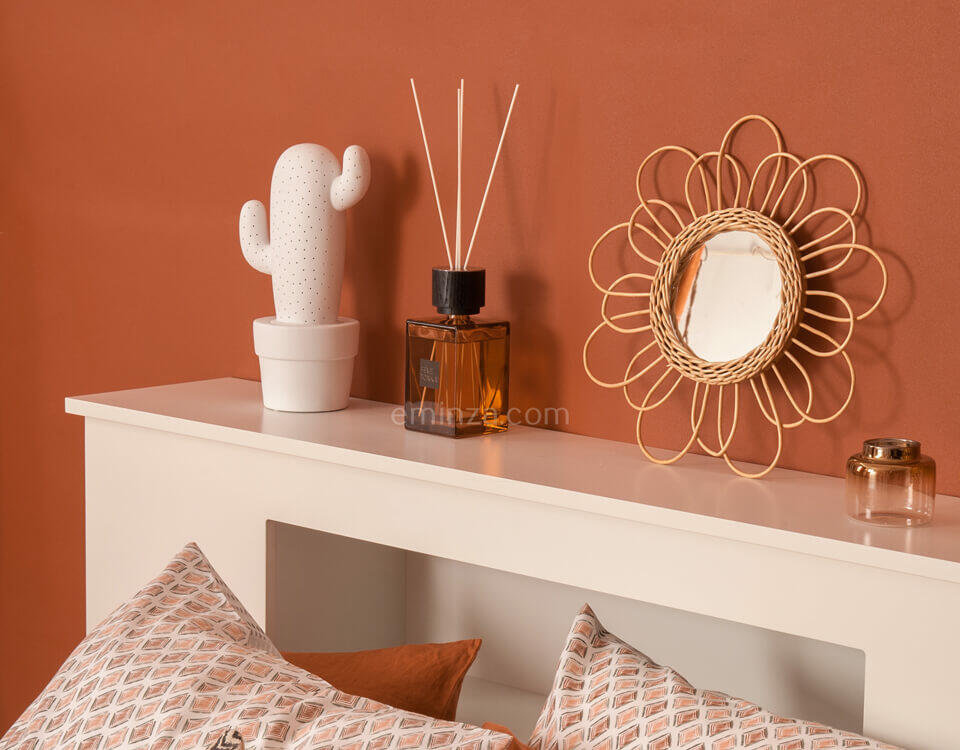 mur chambre terracotta