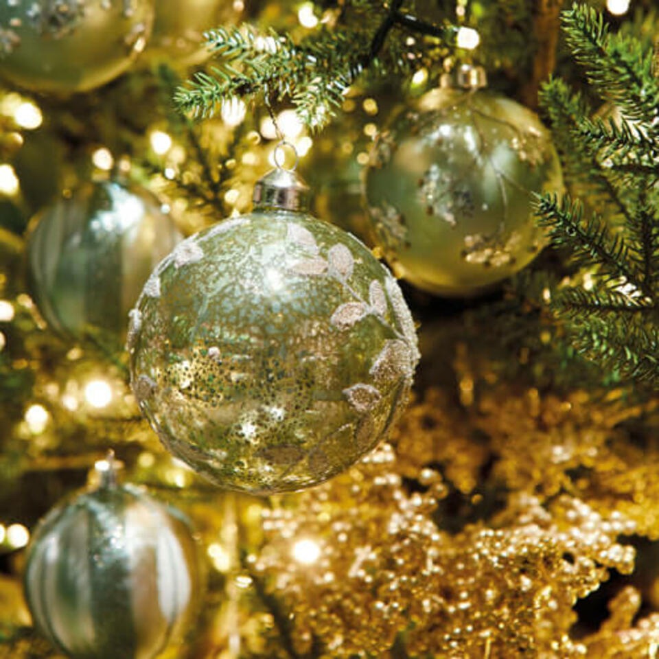 boule de noel verte clair
