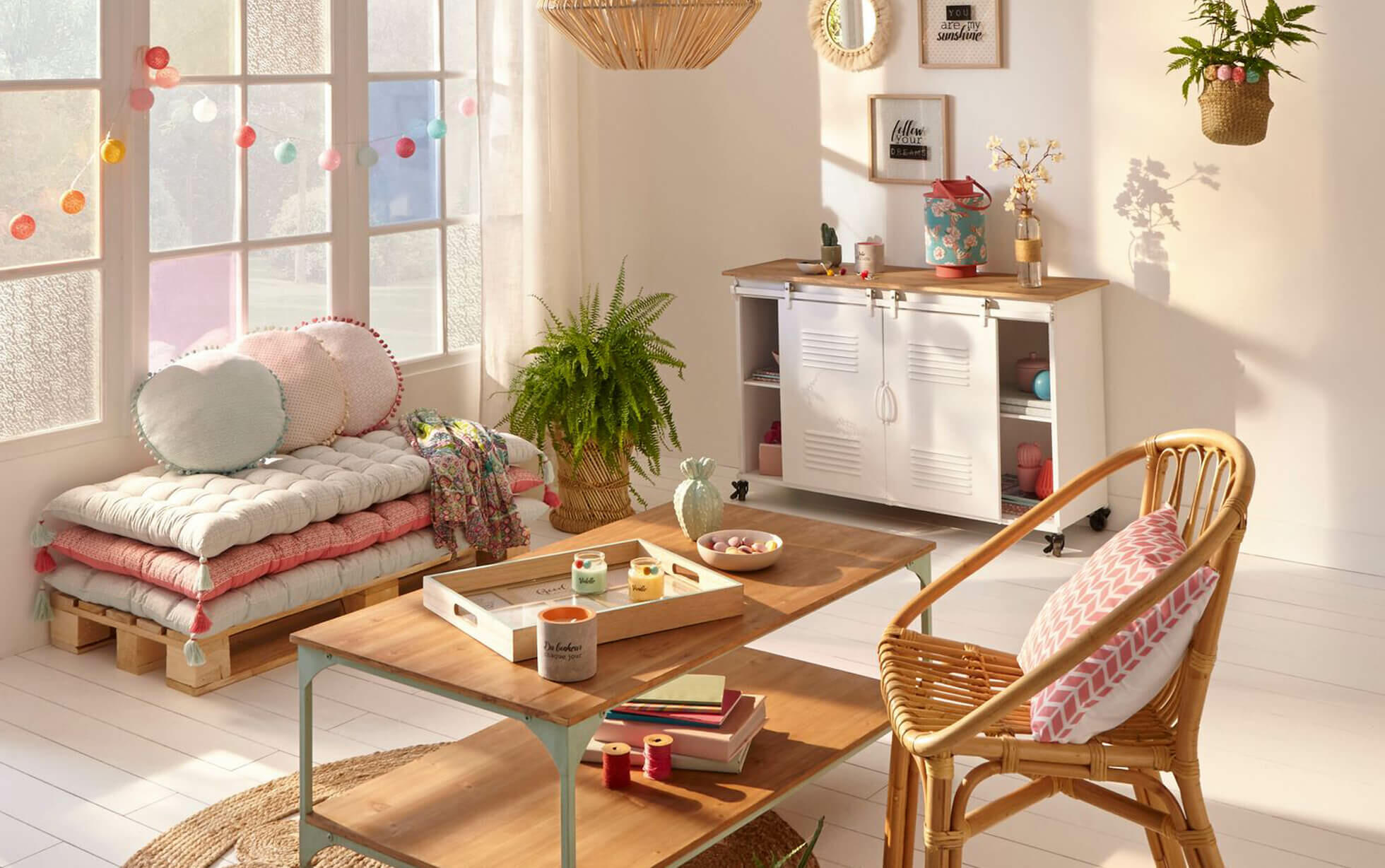 petit salon aménagé