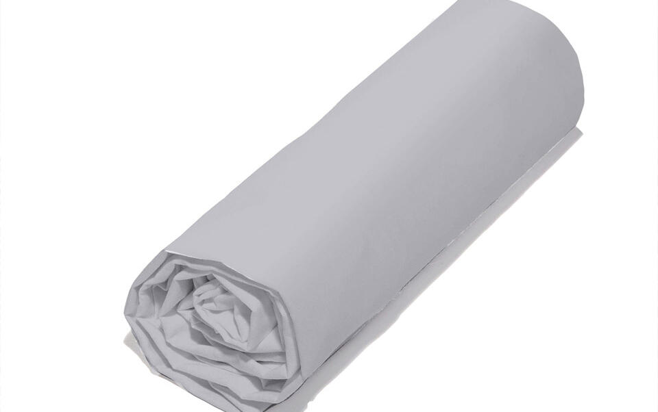 drap housse gris en coton bio