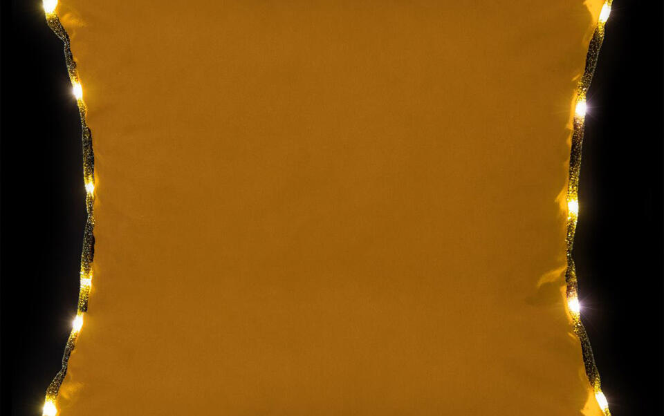 Coussin lumineux jaune ocre