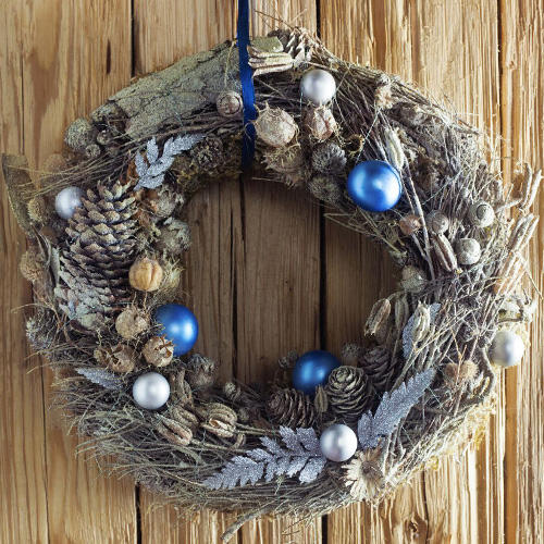 couronne de Noël en bois