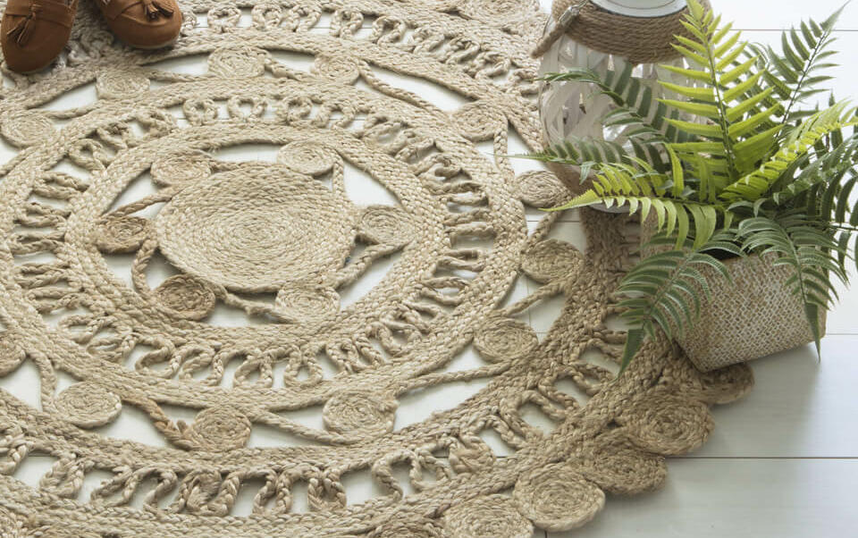tapis jute rond