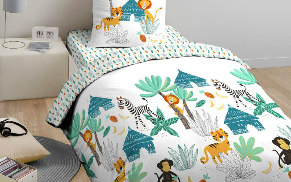 housse de couette enfant savane