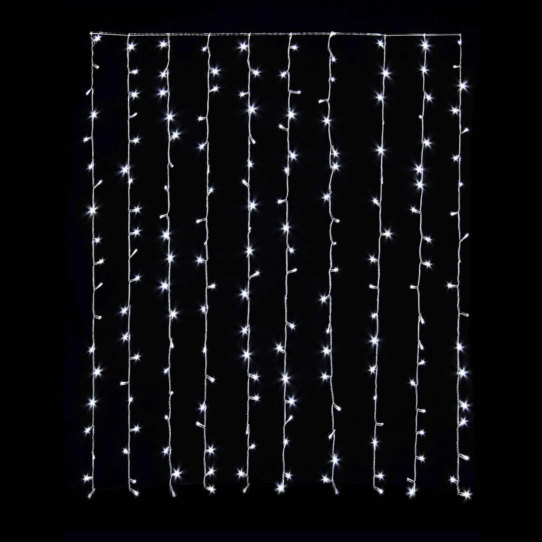 Rideau lumineux H1,50 m Super chaser Blanc froid 240 LED 2