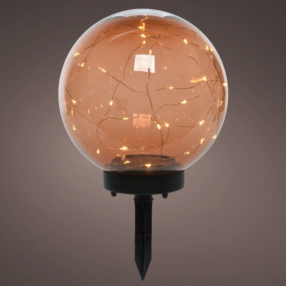 Borne de jardin solaire Crystal 50 LED - Ambre 2