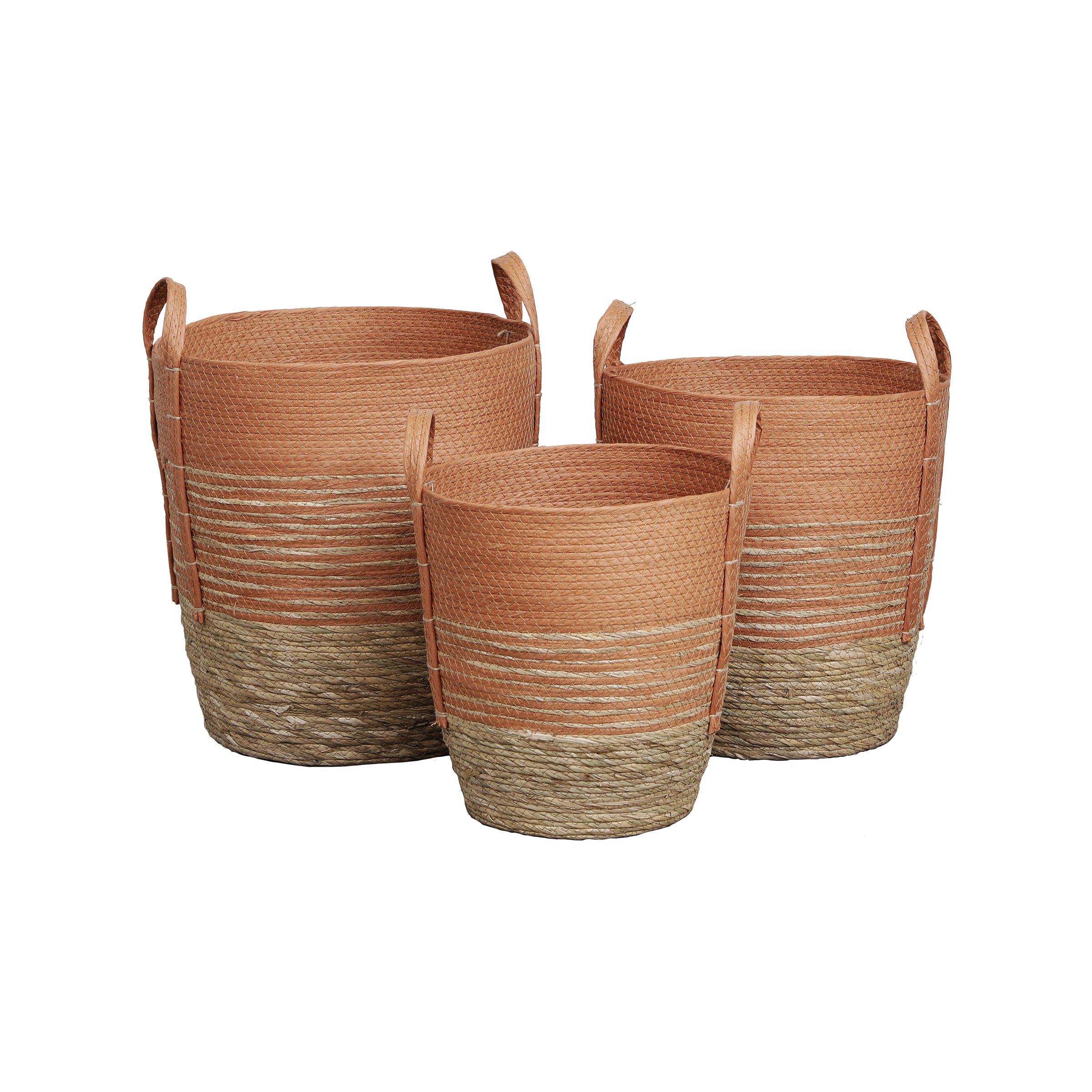 Lot de 3 paniers à linge Seo Corail 1