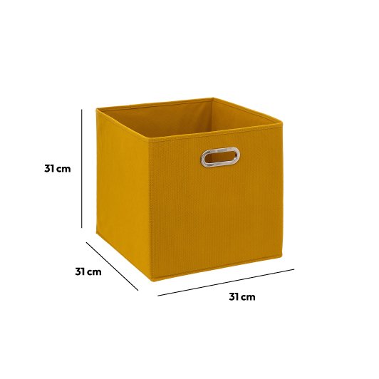 Panier de rangement (31 x 31 cm) Helena Jaune Moutarde 3