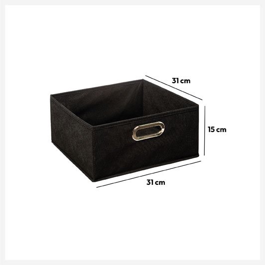 Panier de rangement (31 x 15 cm) Helena Noir 3