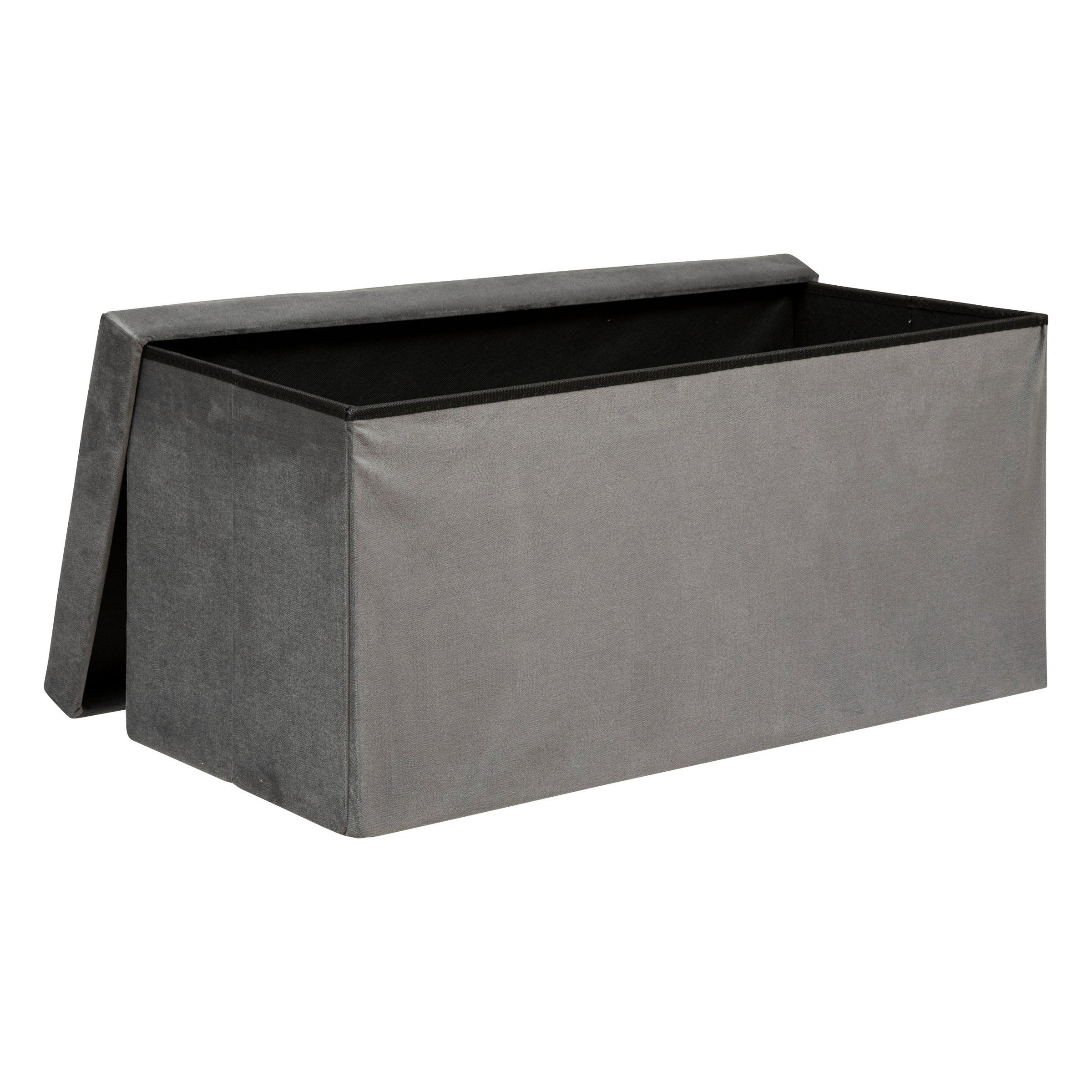 Pouf de rangement double Lilou Gris 4