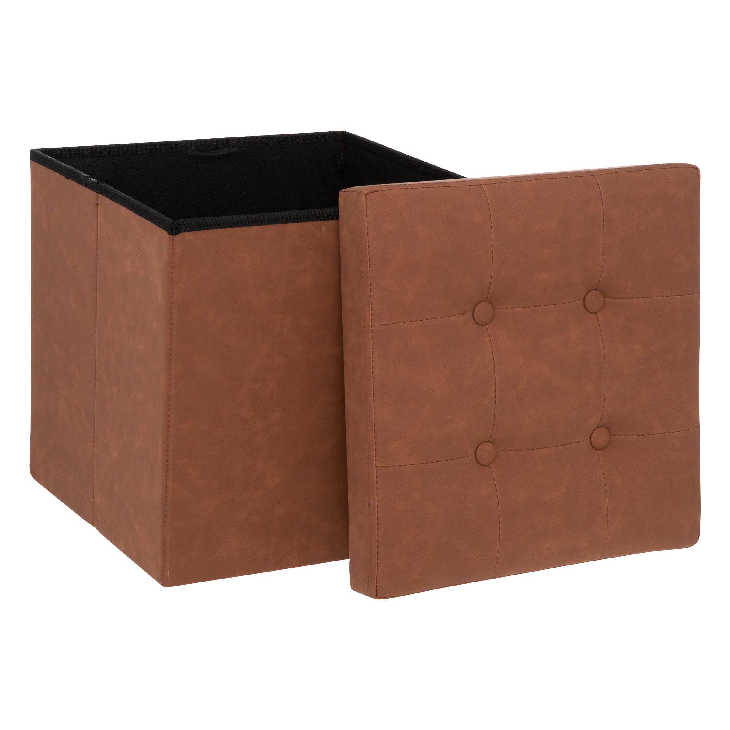 Pouf pliant Soren Marron 3