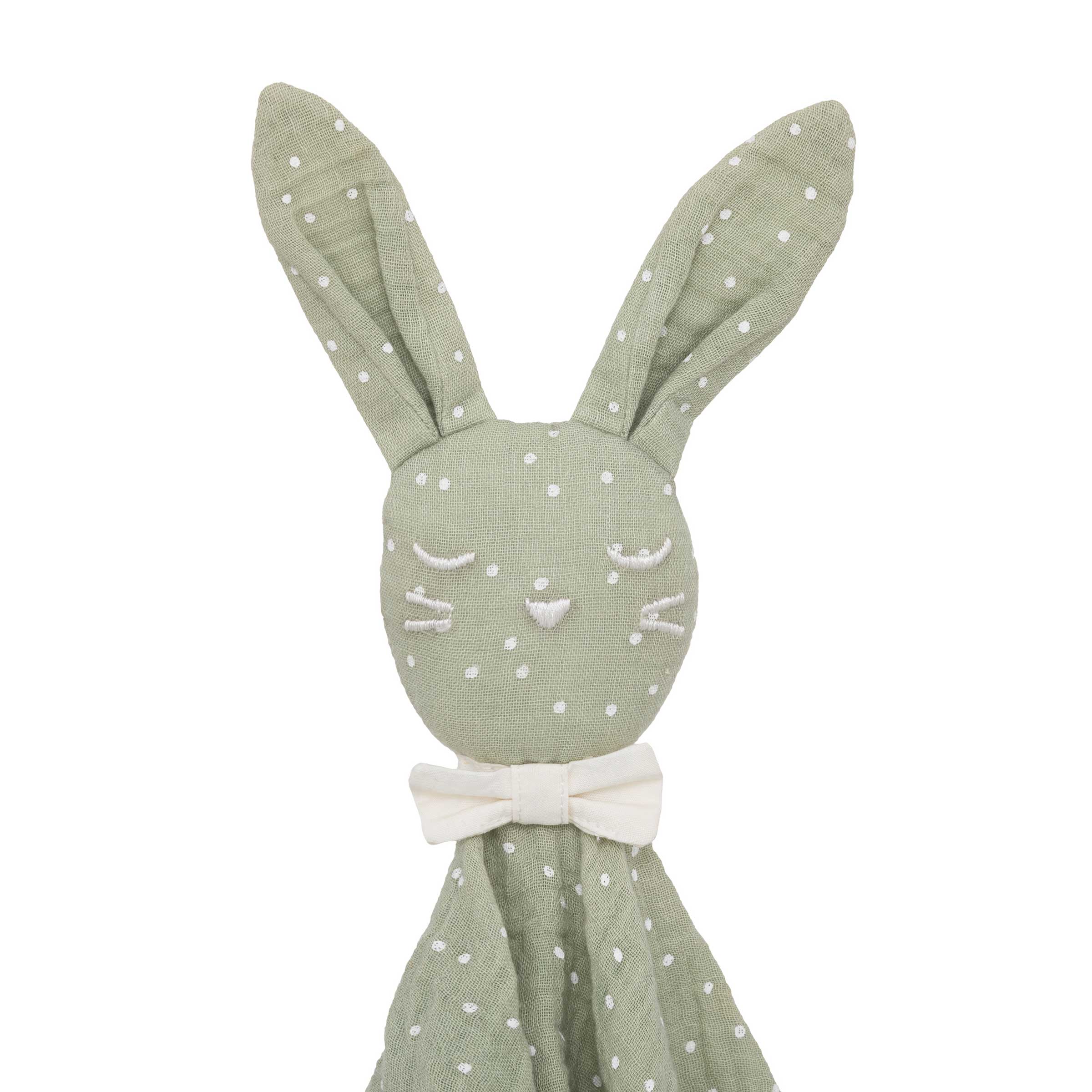 Doudou bébé Lapin Vert 2