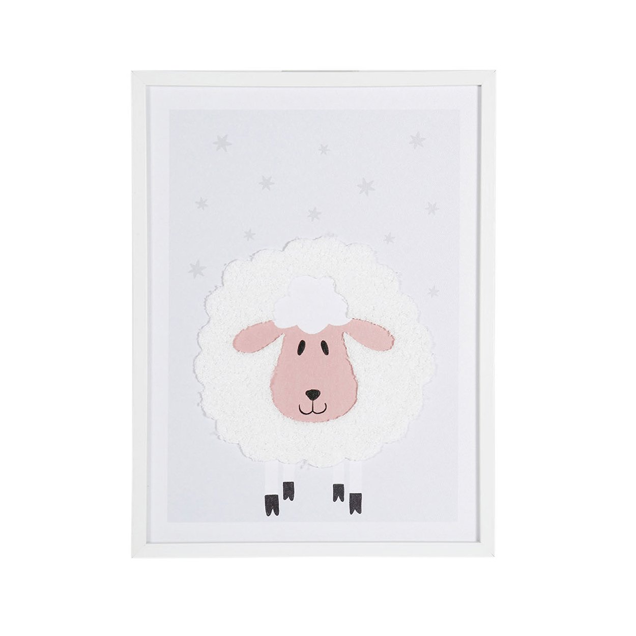 Toile murale enfant Mouton Blanche 1