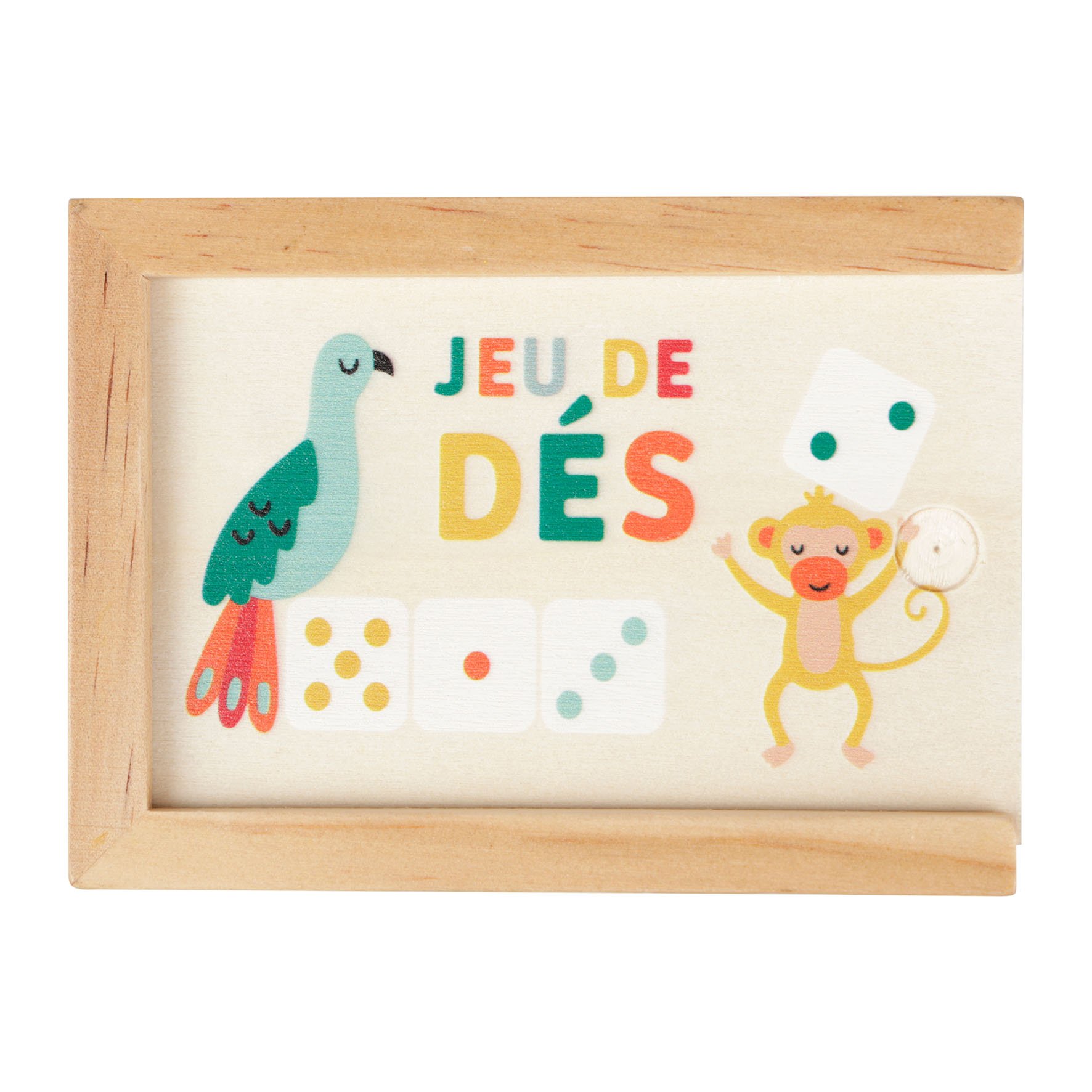 Jeu de dés bois Multicolore