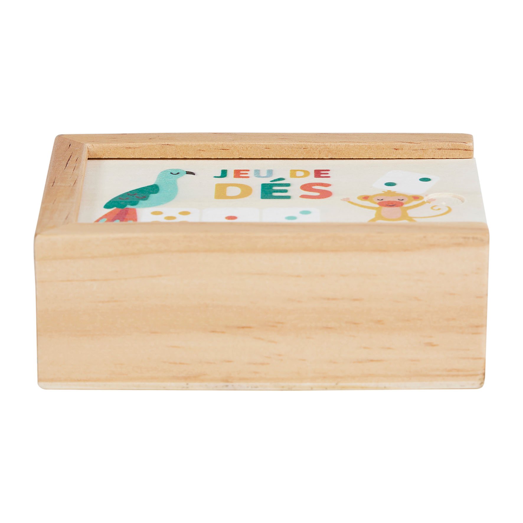 Jeu de dés bois Multicolore