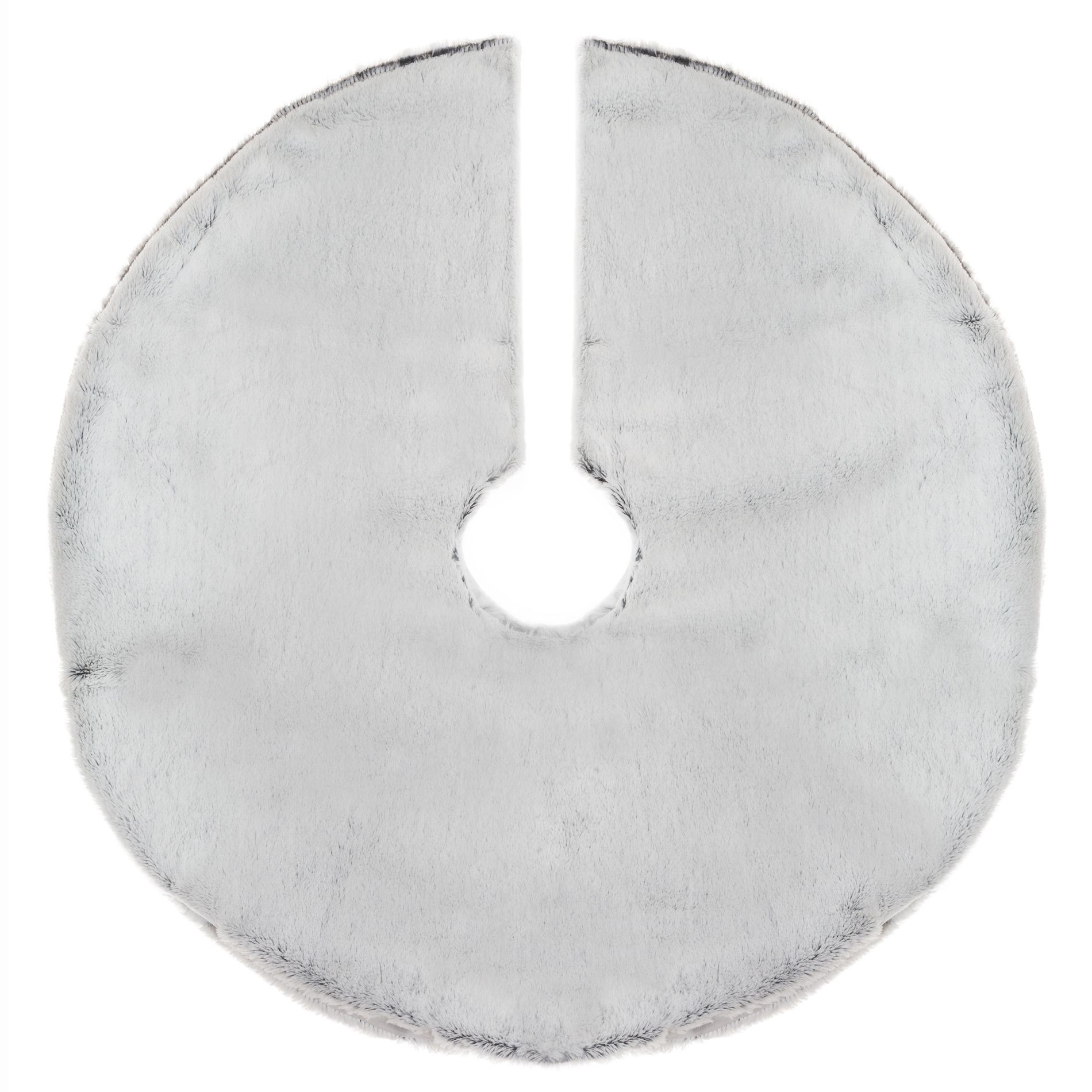 Tapis de sapin rond Fourrure grise 3