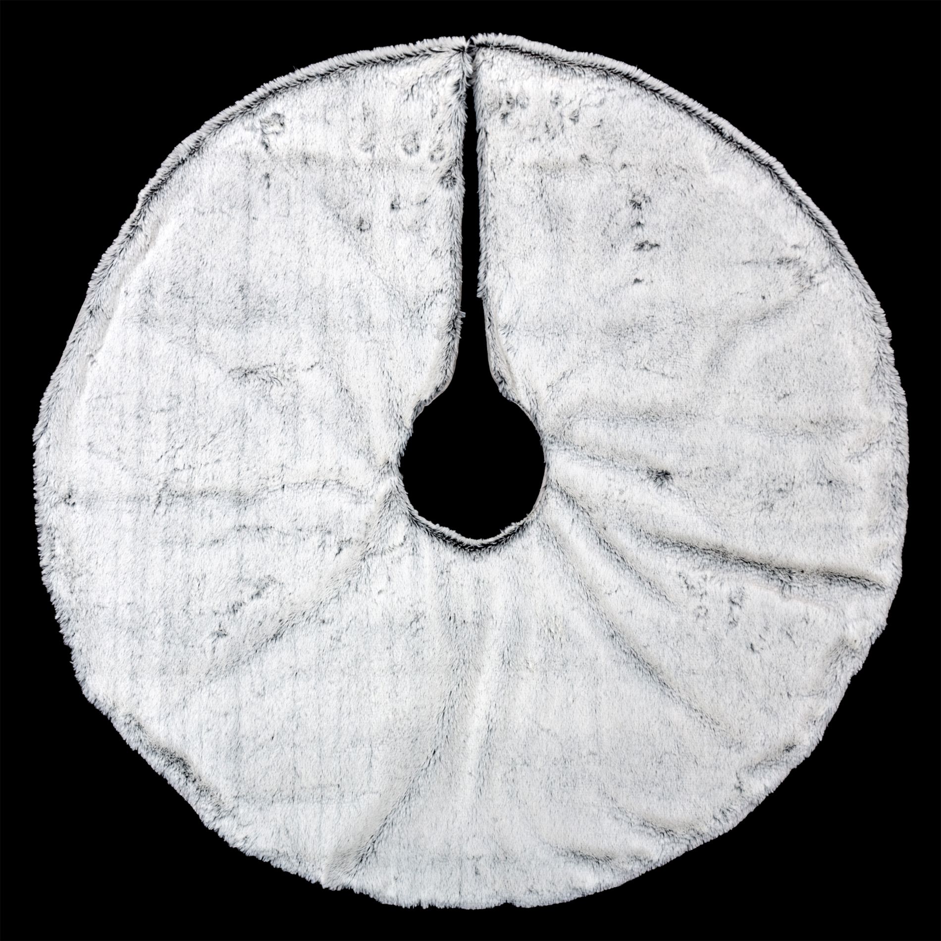 Tapis de sapin rond Fourrure grise 4