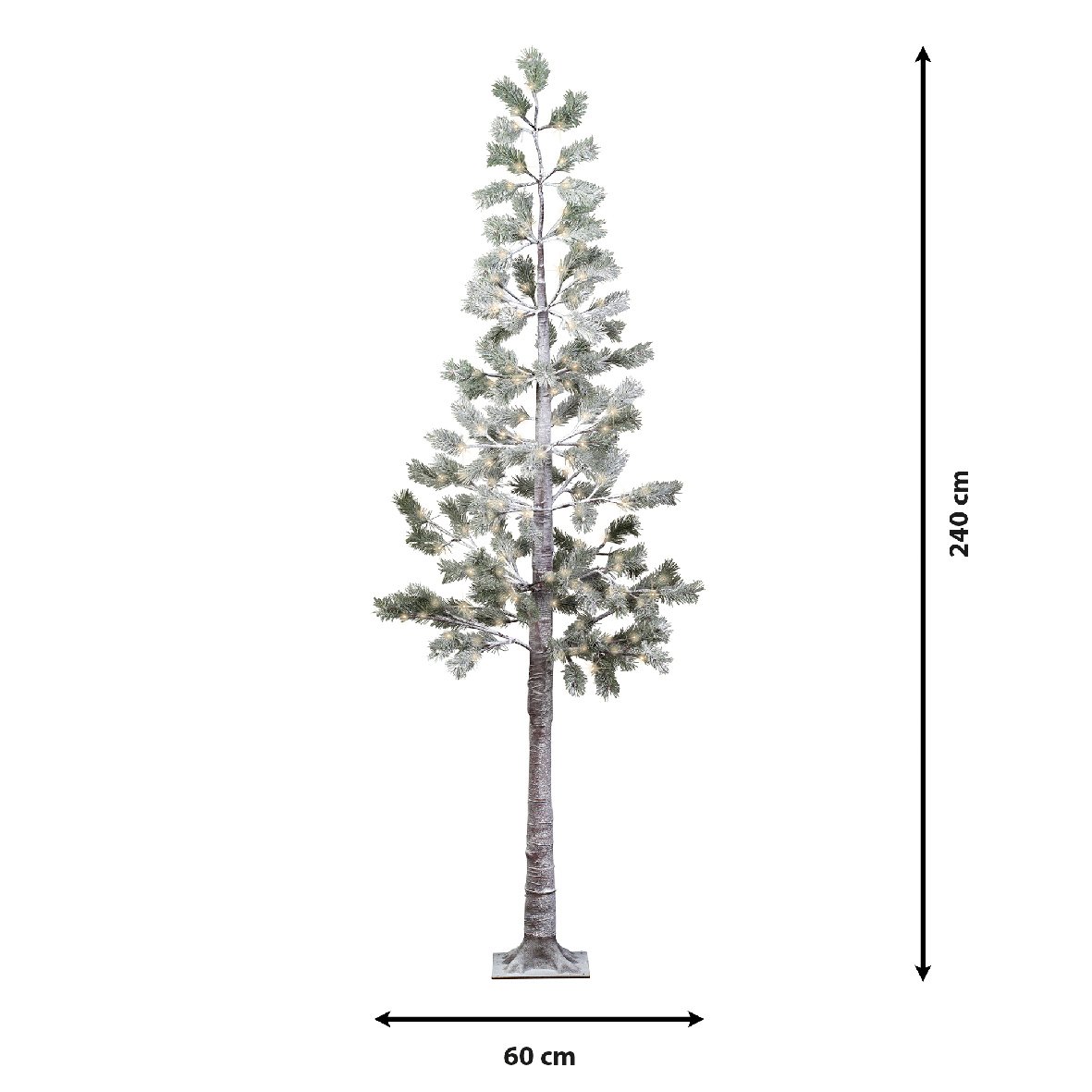 Sapin moderne lumineux Hexy H240  cm Blanc chaud