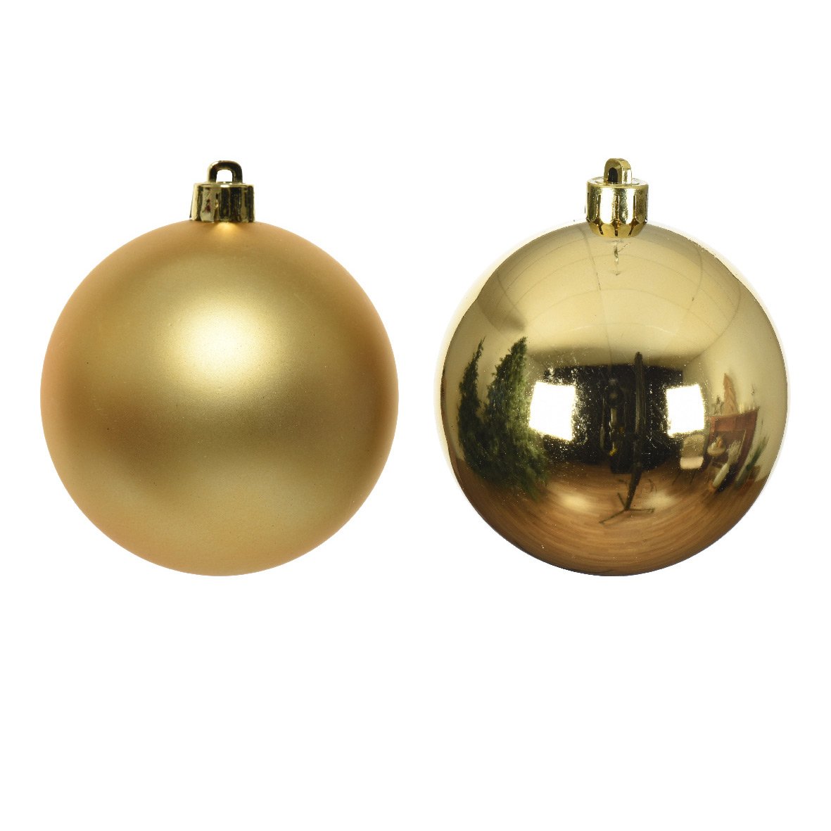 Lot de 12 boules de Noël (D60 mm) Alpine Or