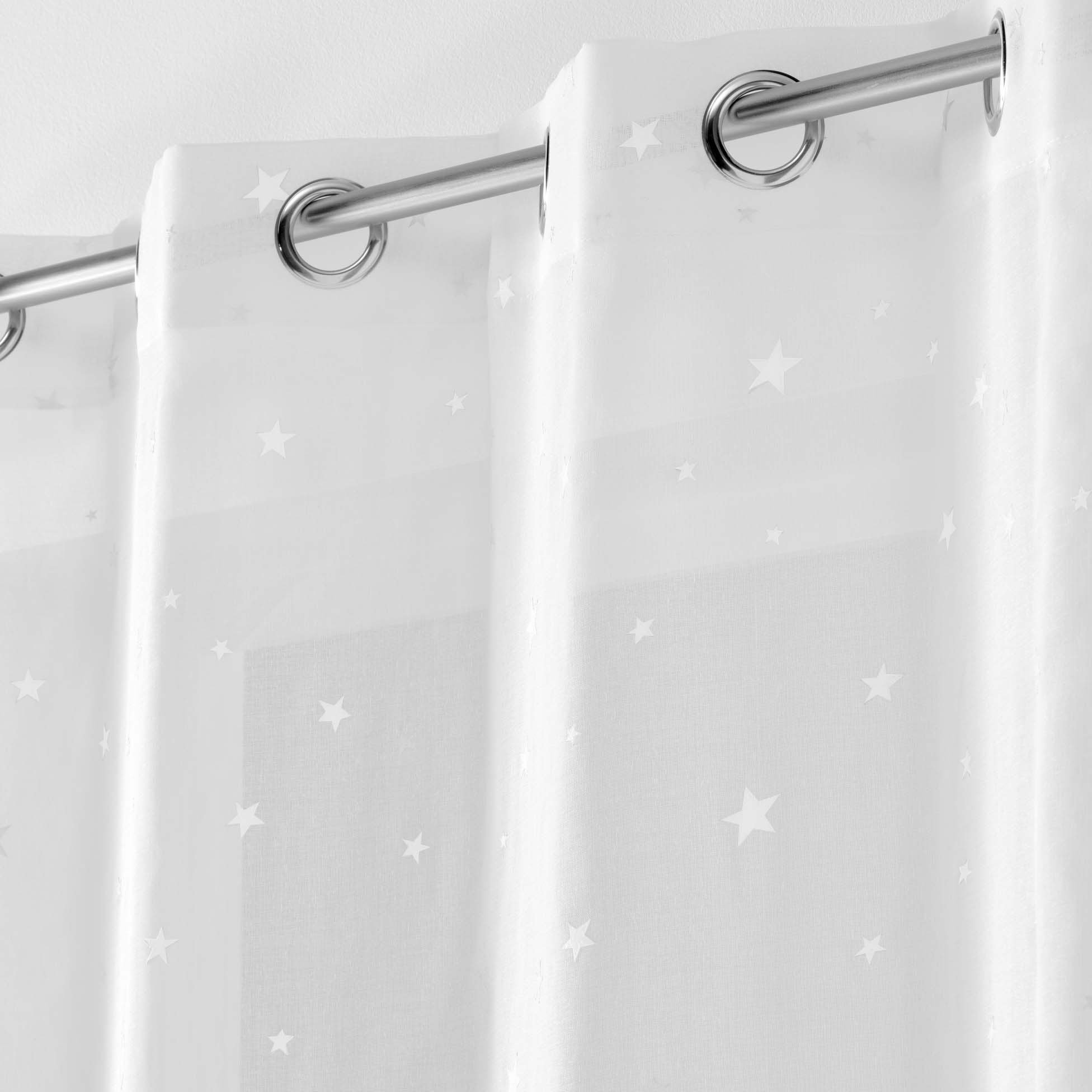 Voilage phosphorescent enfant (140 x 240 cm) Fluo night Blanc 2