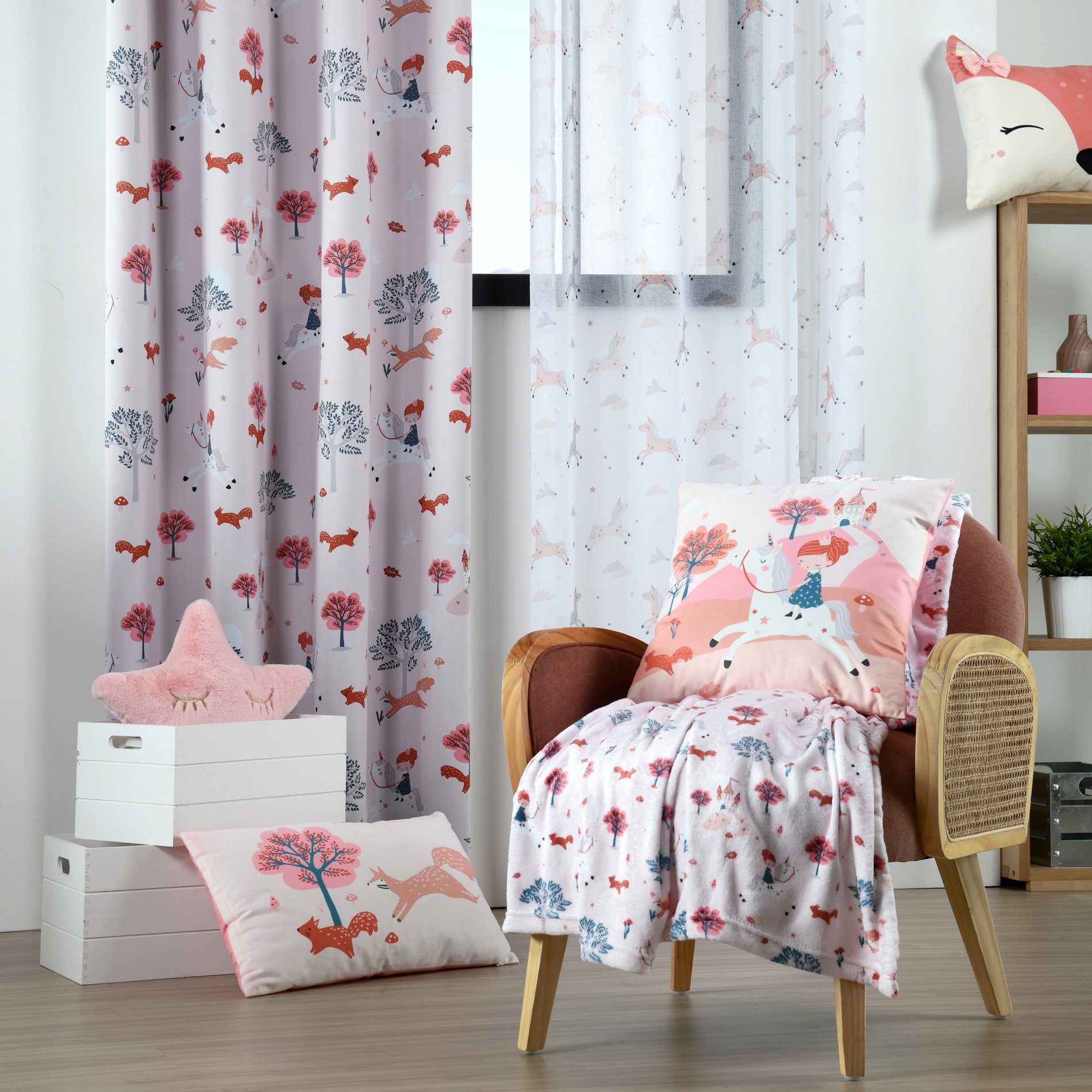 Plaid enfant (160 cm) Cyrielle Rose 3