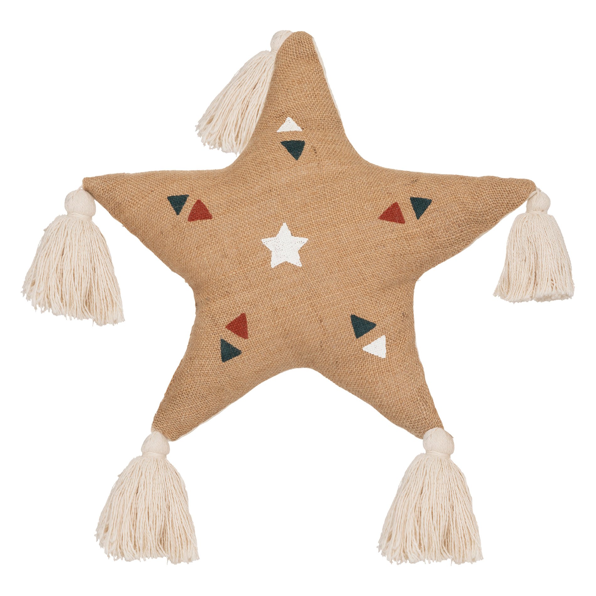 Coussin enfant jute étoile (40 cm) Oasis Beige naturel 1