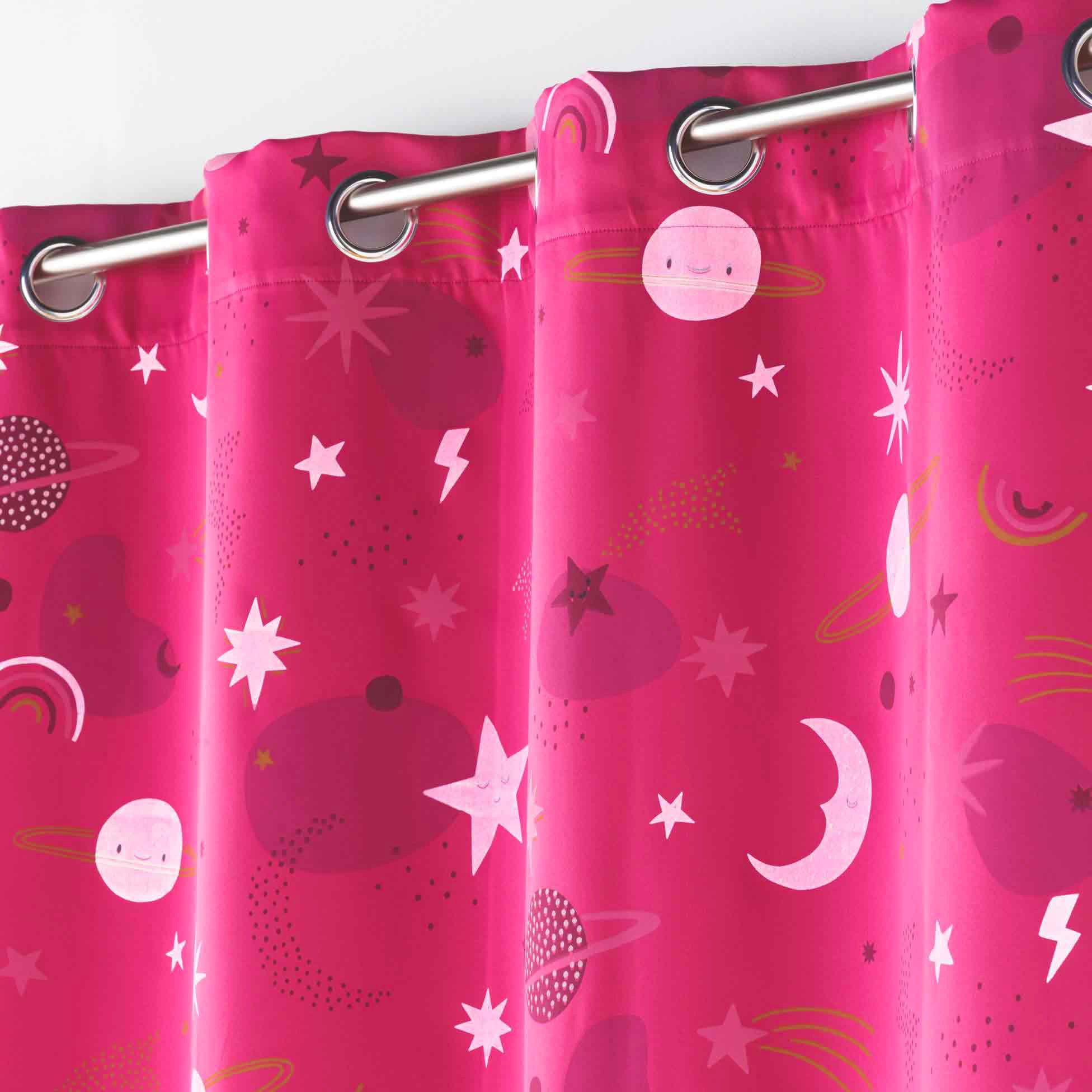 Rideau occultant enfant (140 x 260 cm) Moonlight Rose fuchsia 2
