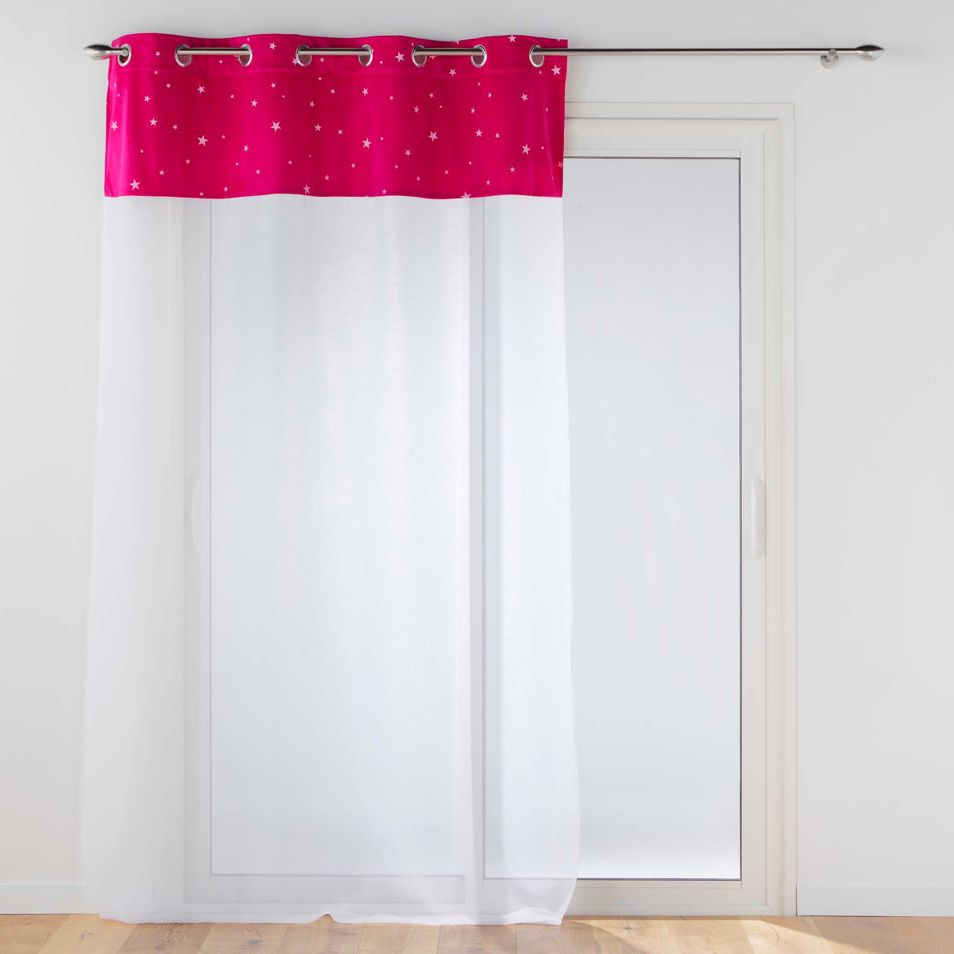 Voilage phosphorescent enfant (140 x 240 cm) Moonlight Rose fuchsia 3