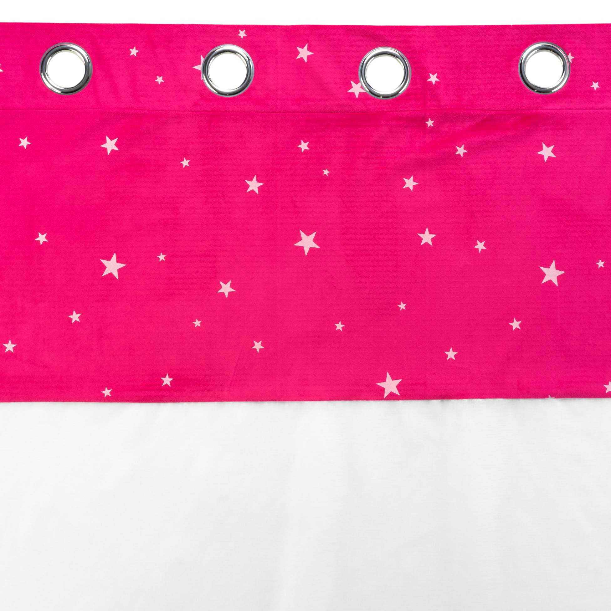 Voilage phosphorescent enfant (140 x 240 cm) Moonlight Rose fuchsia 6