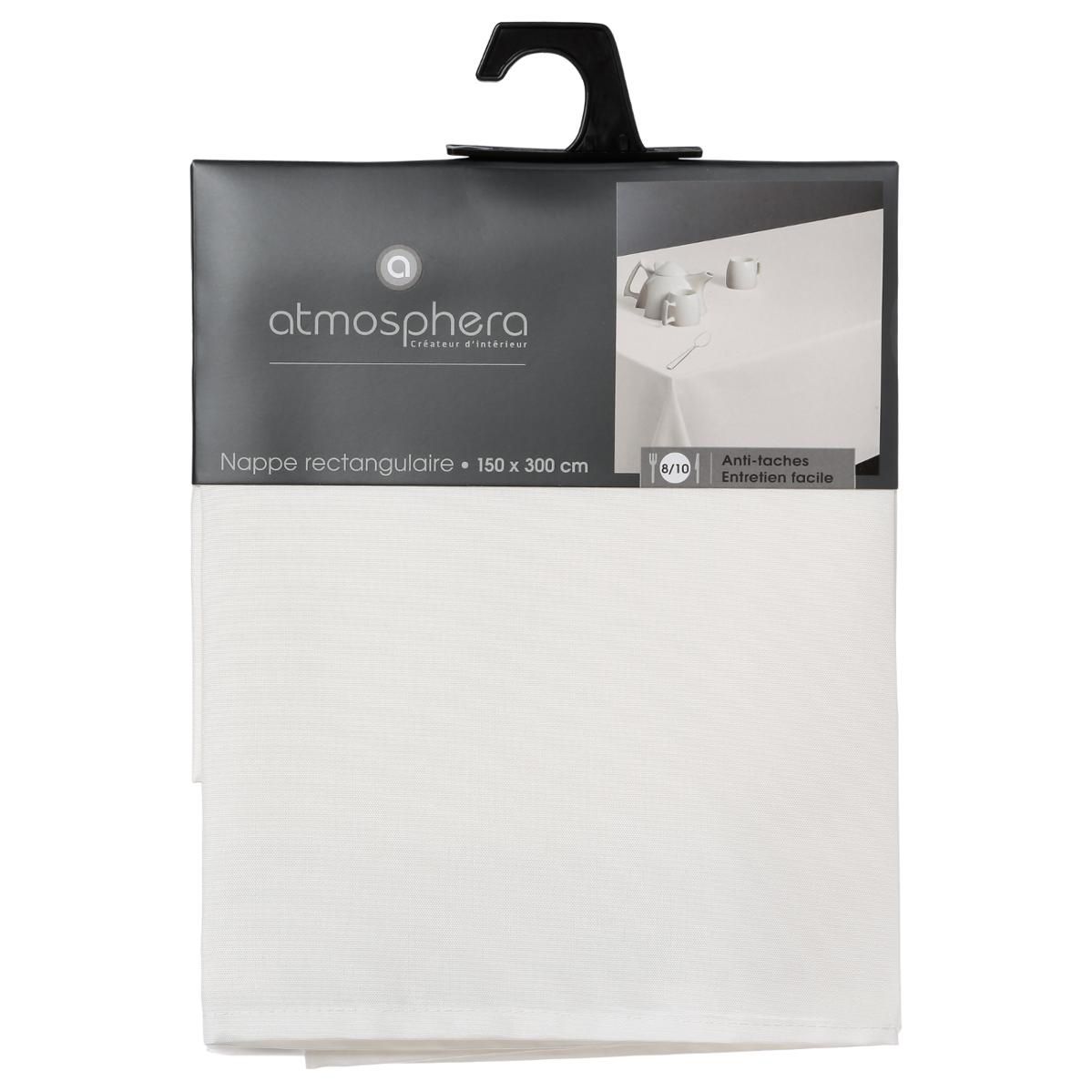 Nappe rectangulaire anti tache (L300 cm) Lina Ivoire 4