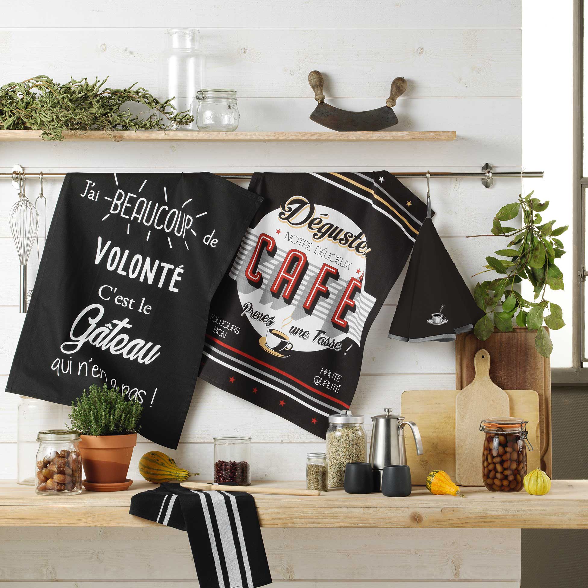 Torchon (70 cm) Comptoir Noir 2