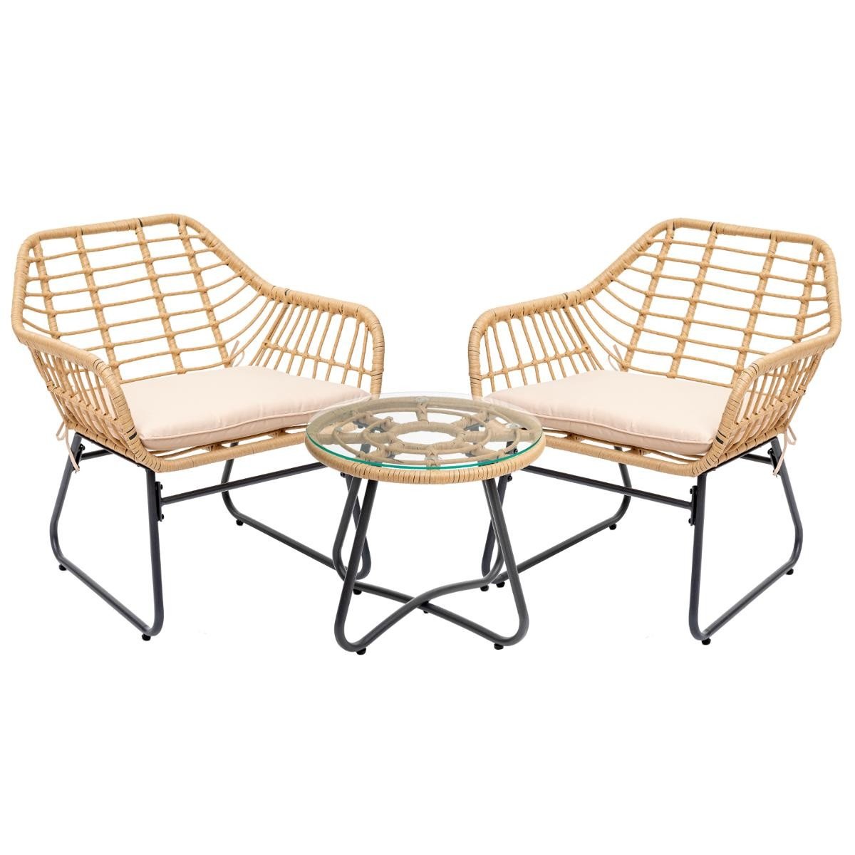 Salon de jardin Algarve Beige Naturel - 2 places 2