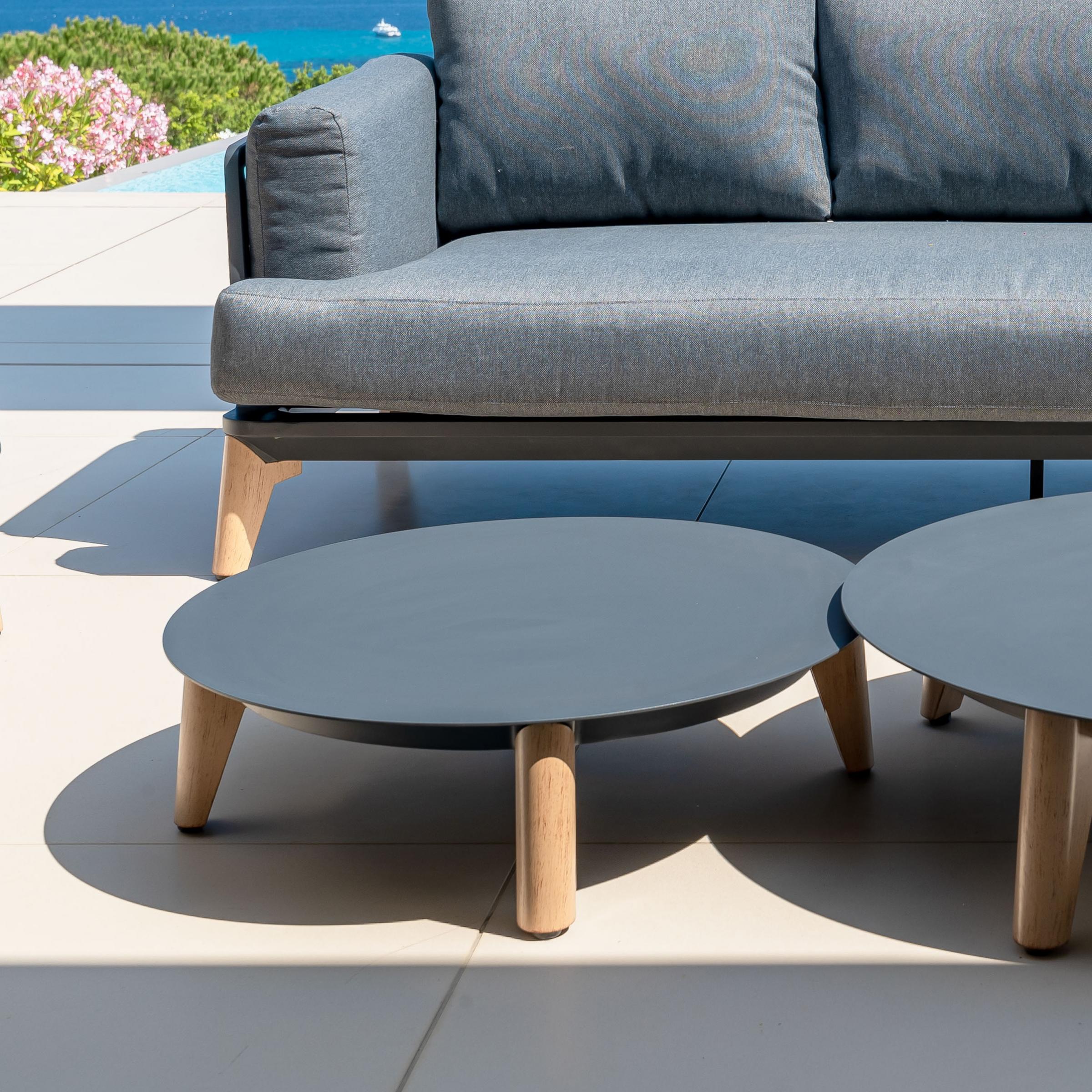 Table basse ronde (D68 cm) Monte Carlo - Anthracite 2