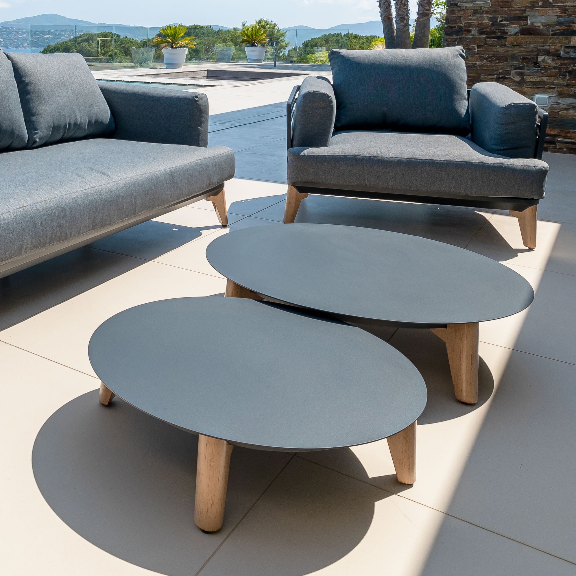 Table basse ronde (D68 cm) Monte Carlo - Anthracite 3