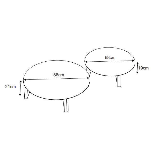 Table basse ronde (D68 cm) Monte Carlo - Anthracite 5