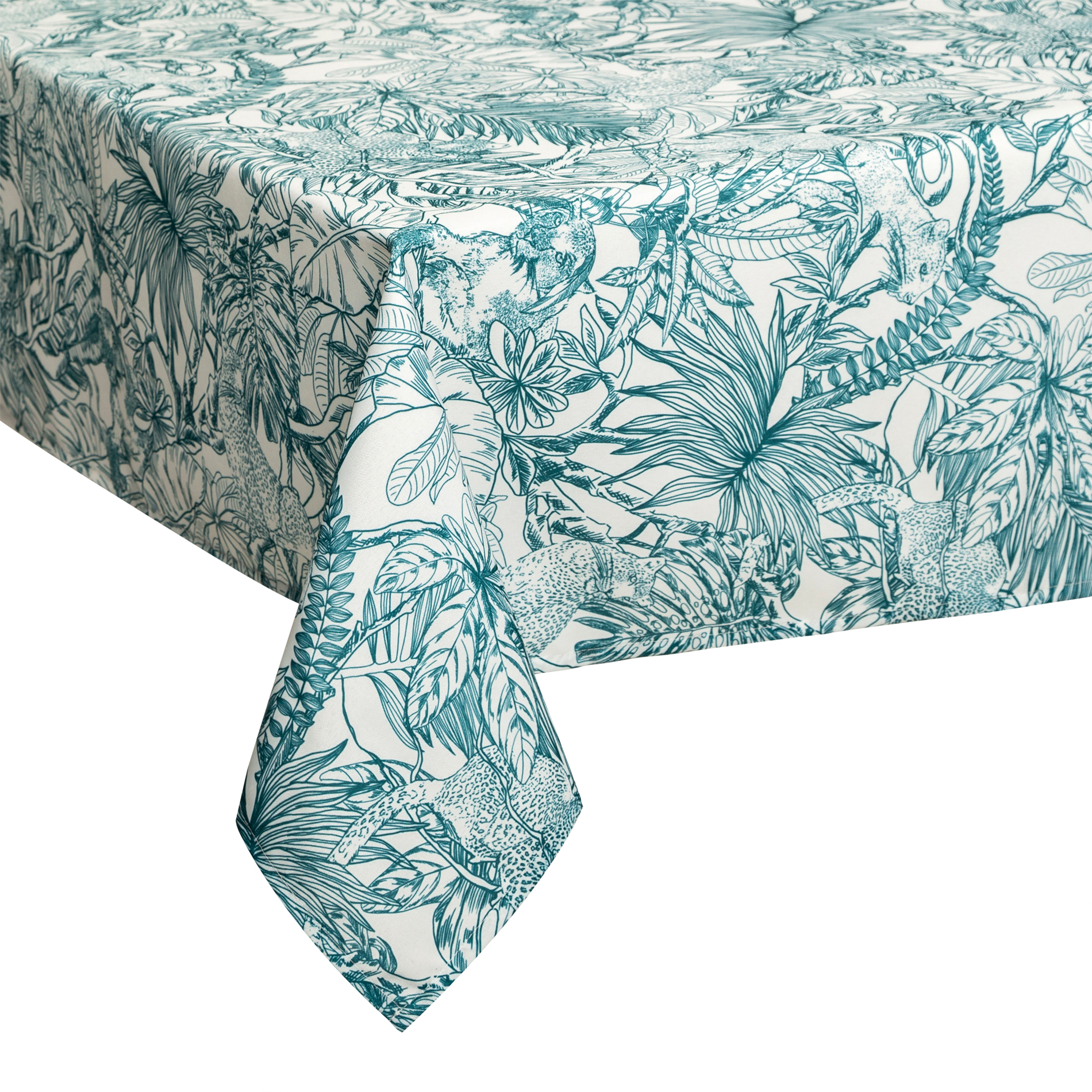 Nappe rectangulaire anti tache (L240 cm) Jungle Verte 2