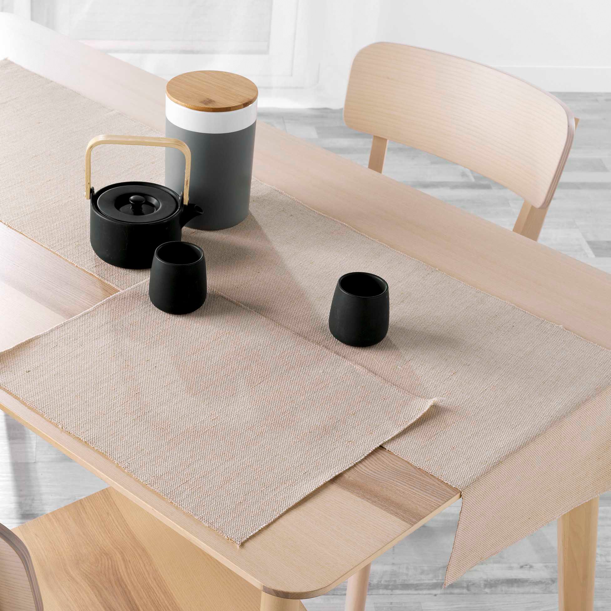 Lot de 2 sets de table jute Tessi Beige 1