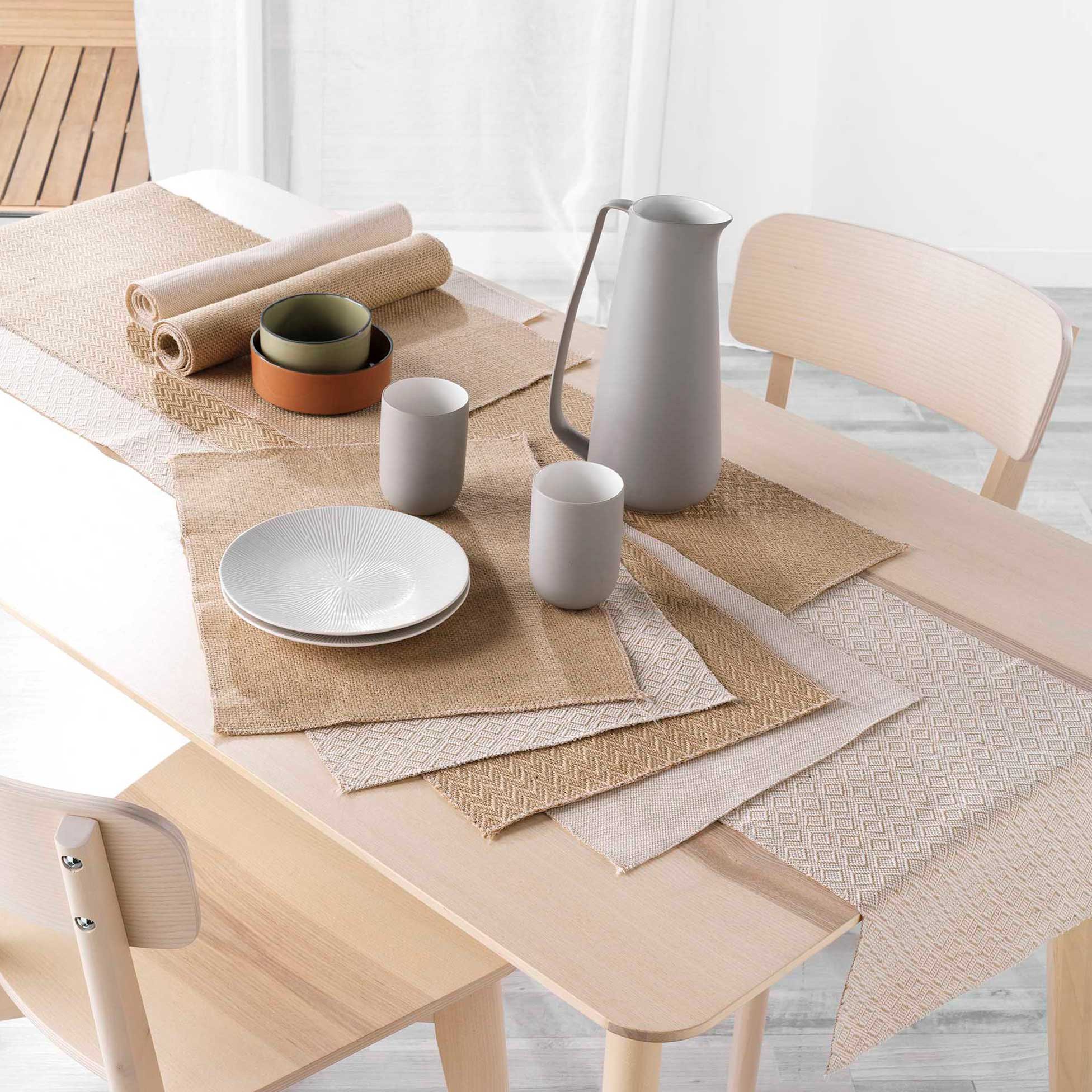 Lot de 2 sets de table jute Danity Beige 3