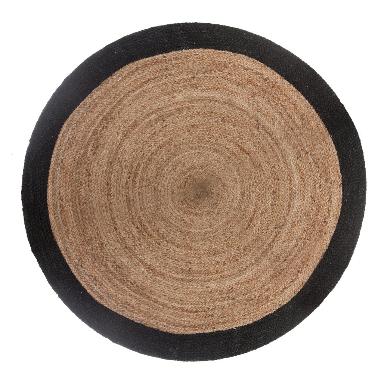 Tapis jute (D120 cm) Bord Noir 3