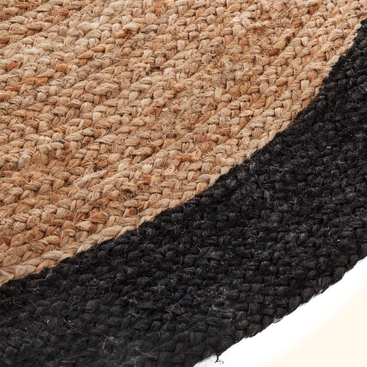 Tapis jute (D120 cm) Bord Noir 5