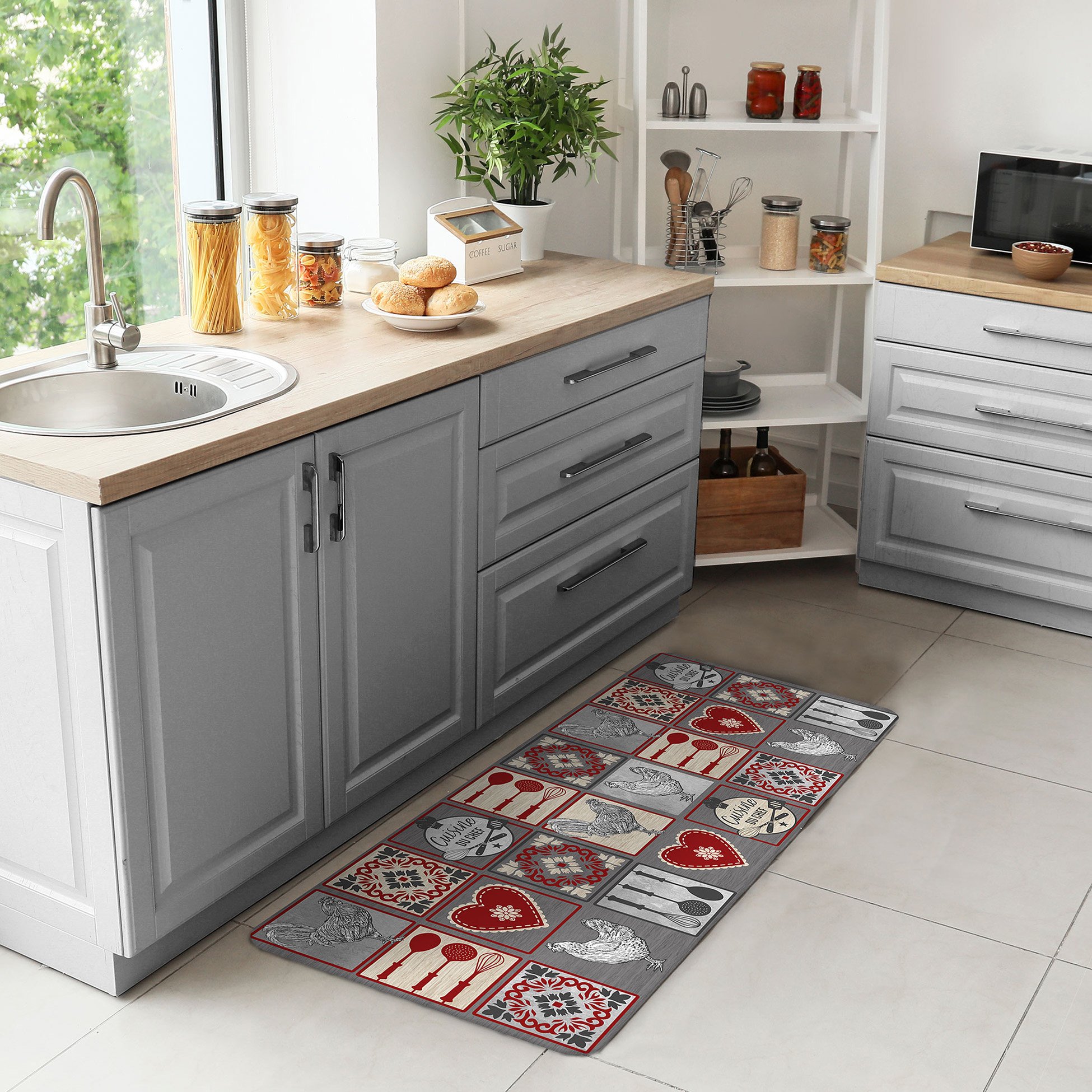 Tapis de cuisine (120 cm) Rustico Rouge
