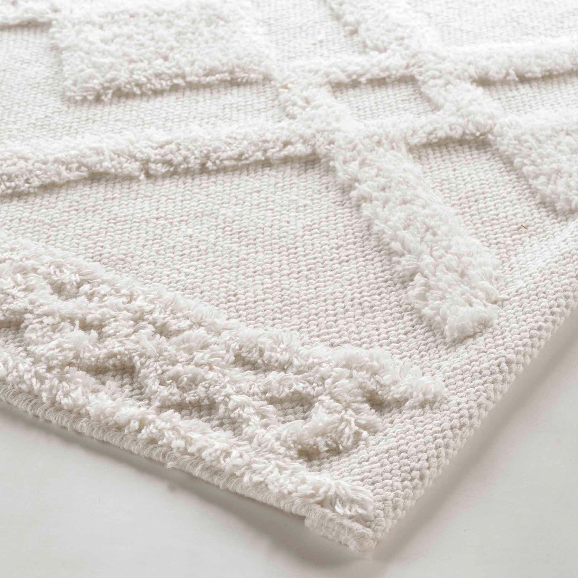 Tapis de bain coton (80 cm) Gladis Blanc