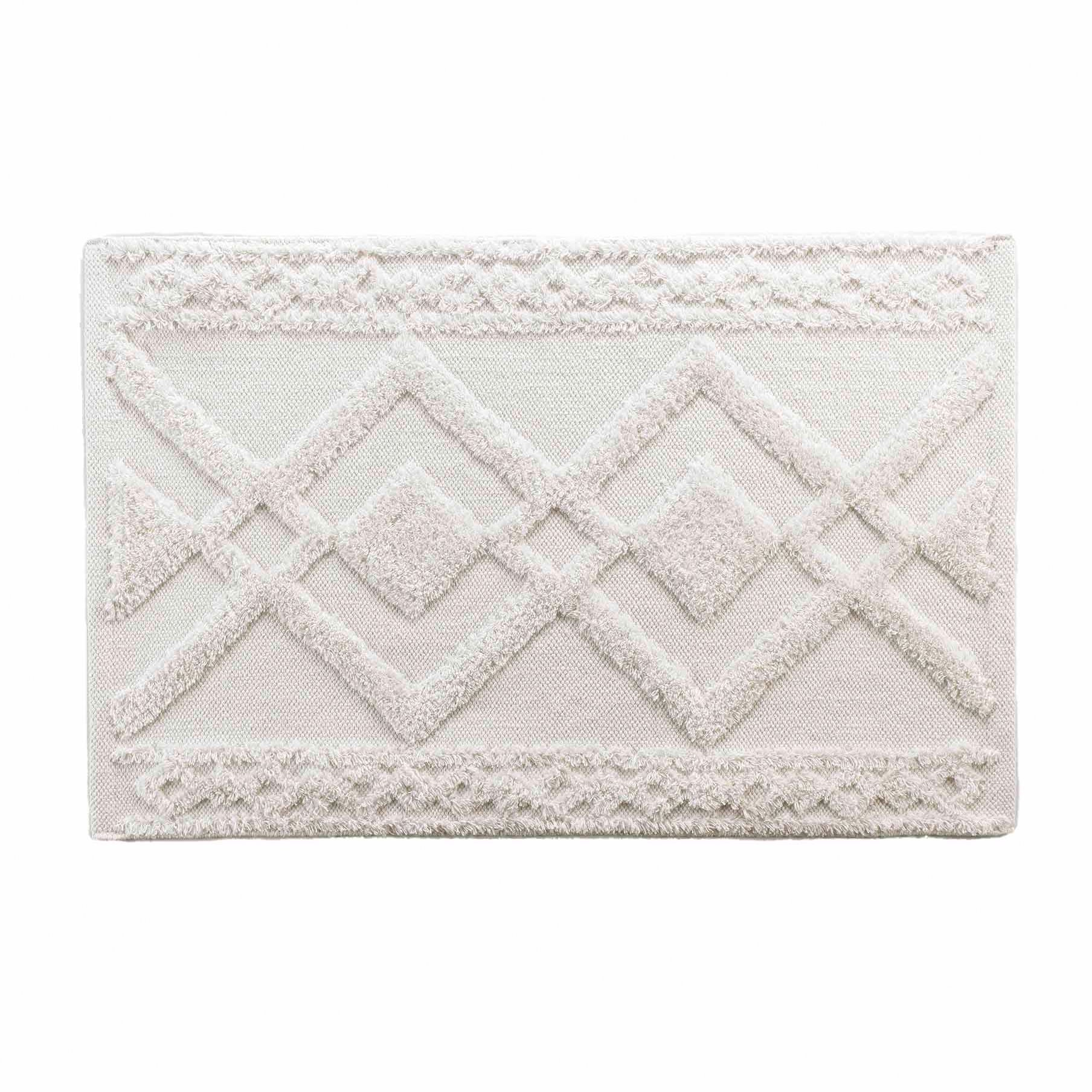 Tapis de bain coton (80 cm) Gladis Blanc