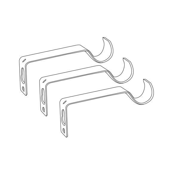 Kit de tringle extensible (L210 - L380 cm / D19 mm) Touch of Zen Blanc et Or 3