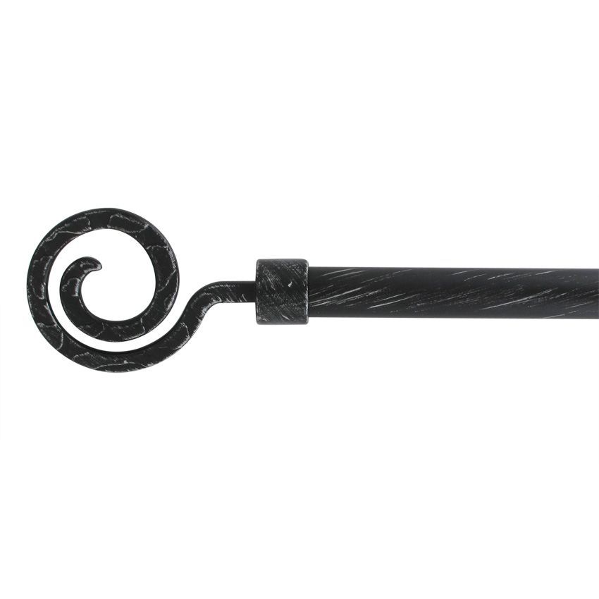 Kit de tringle extensible (L210 - L380 cm / D19 mm) Demeure Noir 1