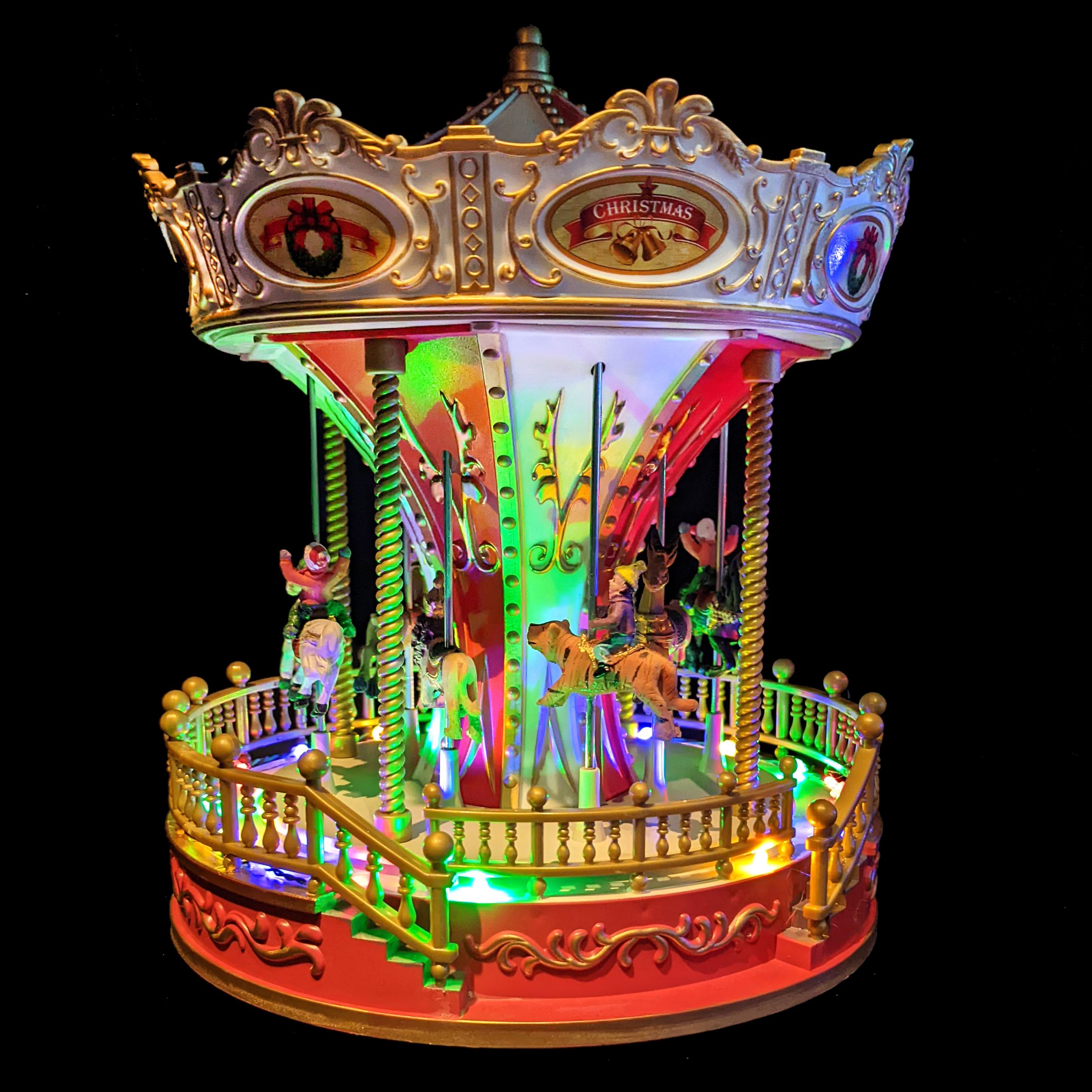 Carrousel lumineux et musical à piles D'antan 2