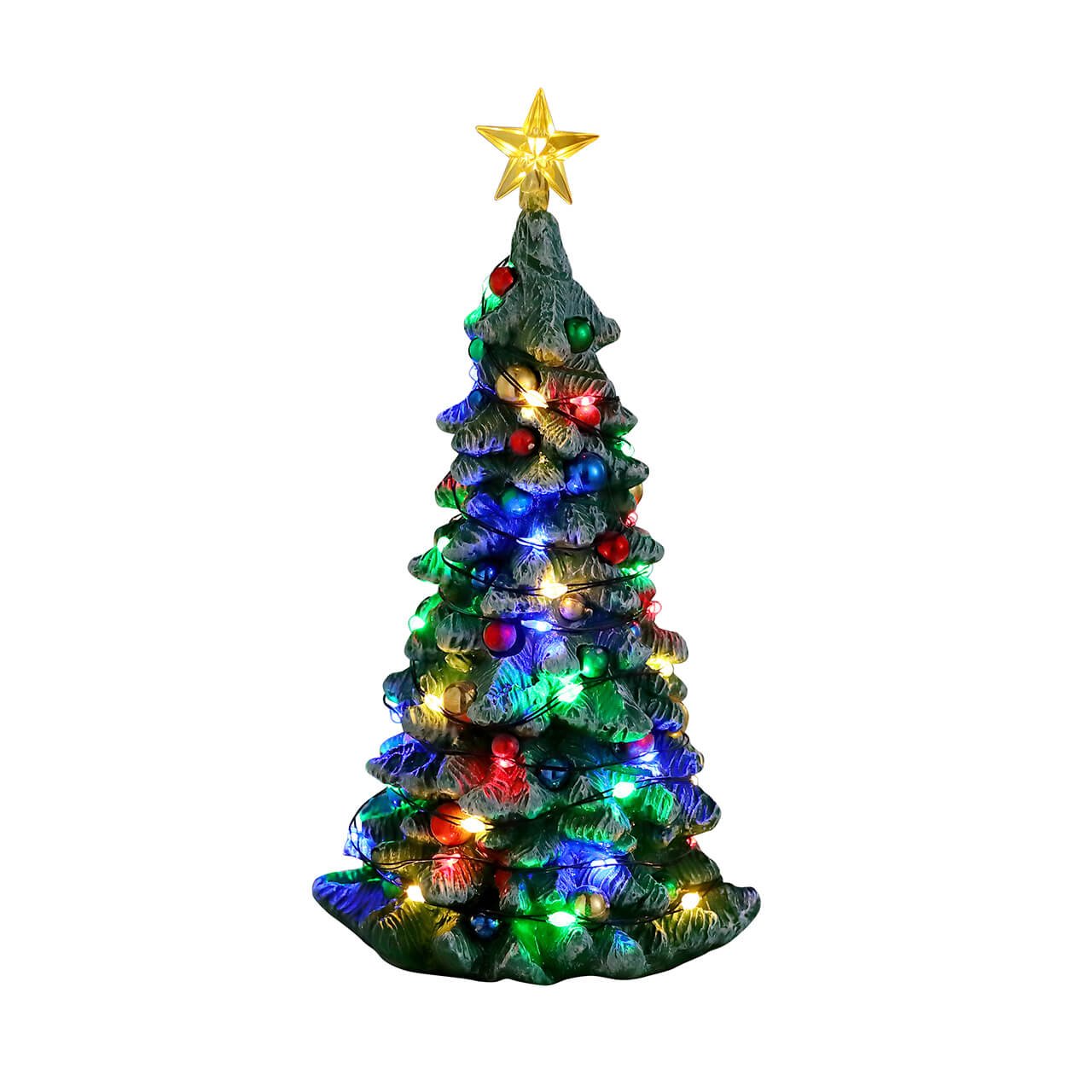 Accessoire Lemax Sapin de Noël lumineux enneigé